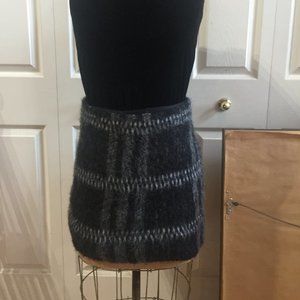 Mohair plaid stretch mini skirt. Sz,  M